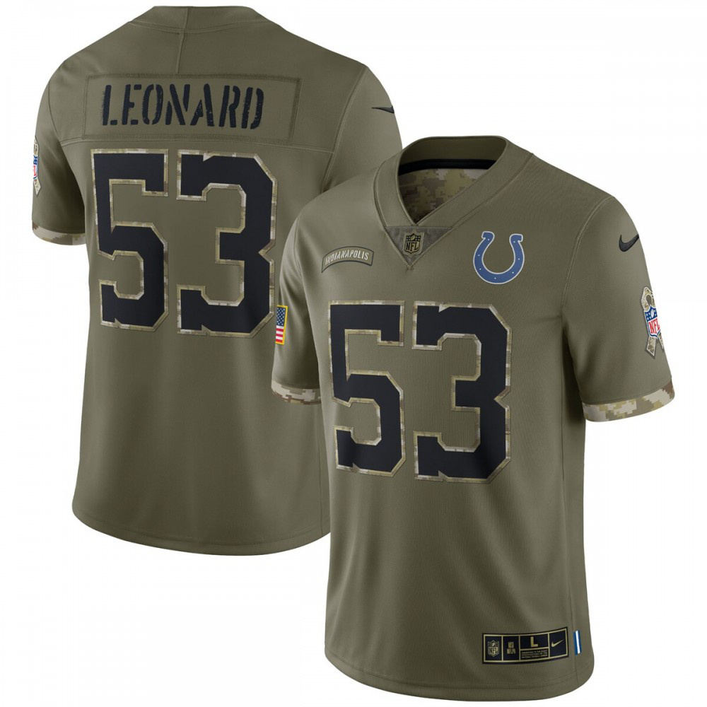 Shaquille Leonard Indianapolis Colts Nike 2022 Salute To Service Limited Jersey - Olive-GridironStore